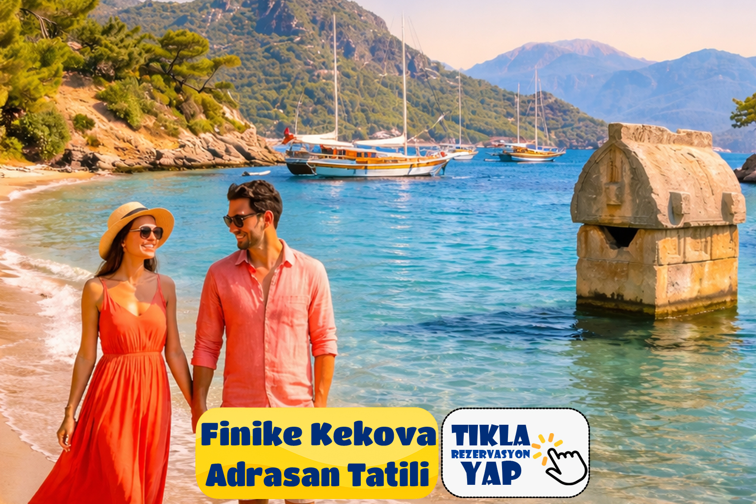 Finike Kekova Adrasan Tatili - 3 Gece 4 Gündüz